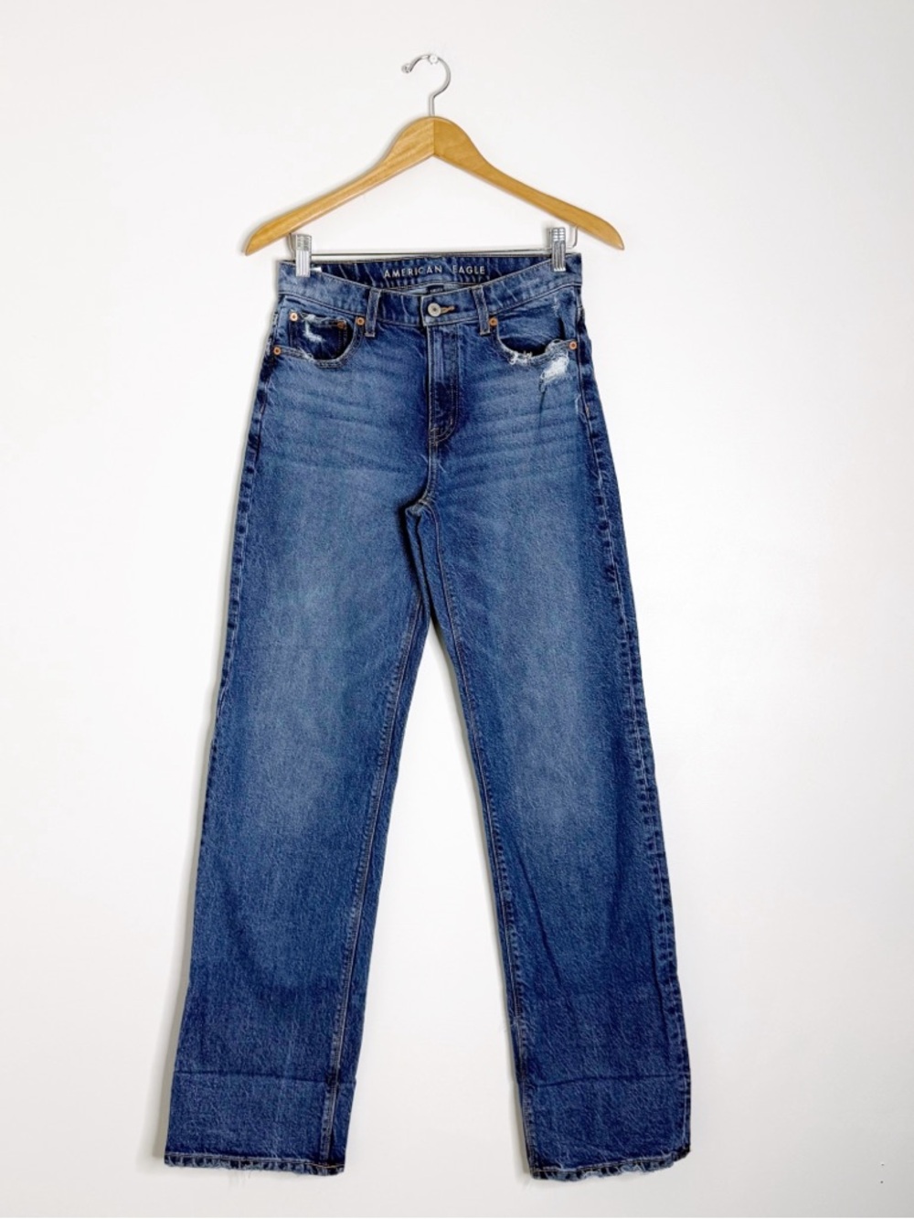 American Eagle Stovepipe Jeans Size 0 Regular High Rise Wide Leg